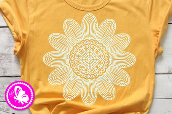 Chamomile Floral Daisy Mandala Art