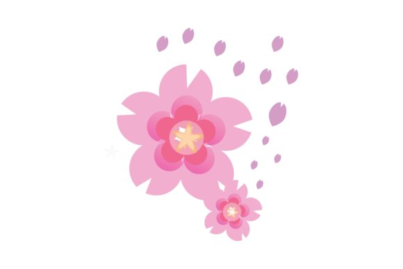 Cute Pink Floral Flowers for Design Projects