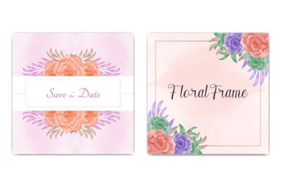 Embracing Elegance with Hand Draw Water Color Floral Frame Designs