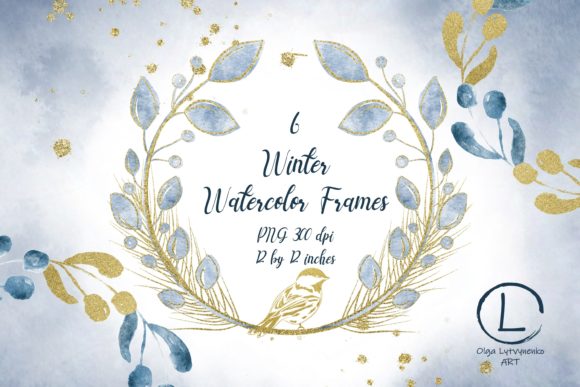 Enhance Your Creative Projects with Watercolor Winter Floral Frames