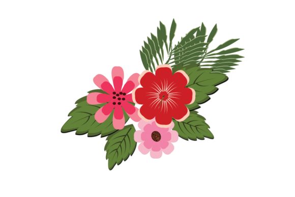 Enhance Your Designs with the Red Ornament Floral Flower Illustration