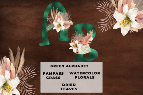 Exploring the Versatility of Green Boho Floral Alphabet