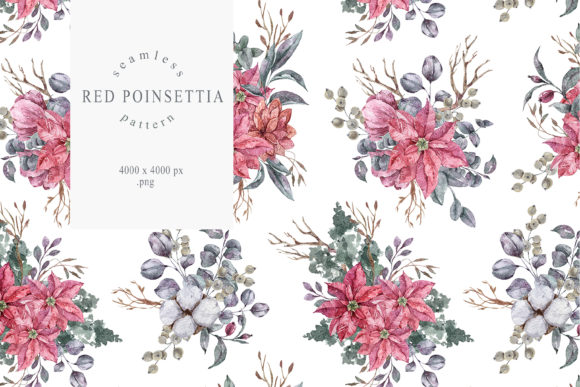 Floral Poinsettia Seamless Pattern: A Versatile Design for Your Creative Projects