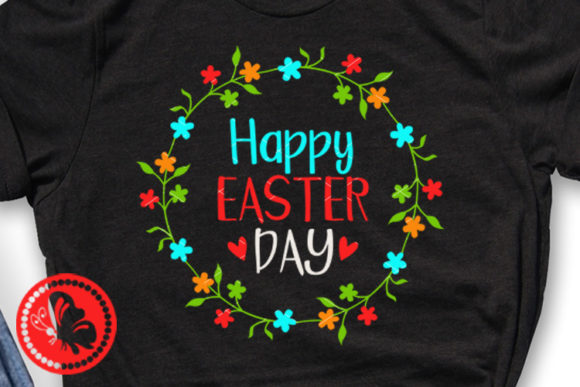 Happy Easter Day Floral Wreath Framed: A Versatile Digital Asset for Creative Projects