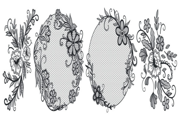 Lace Floral Elements: A Blend of Victorian and Vintage