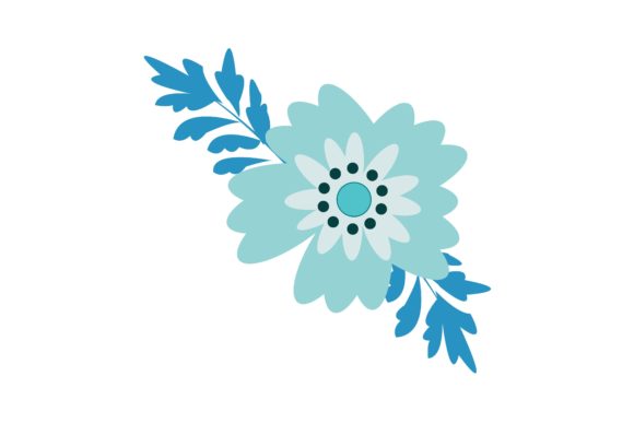 Light Blue Floral Flower Illustration: A Versatile Design for Modern Creators