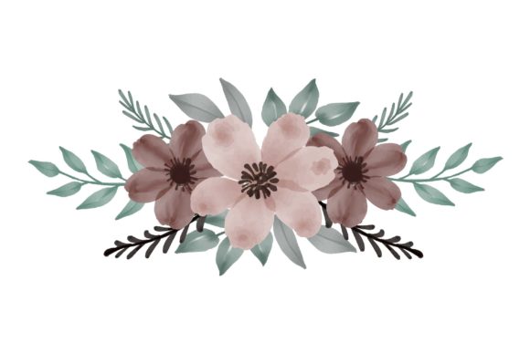 Strategic Use of Set of Brown Watercolor Floral Frame for Enhanced Branding and Creativity