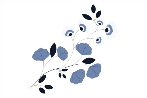 The Blue Floral Flowers Illustration: A Versatile Design for Modern Creatives