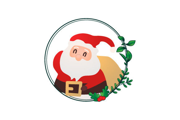 Unwrap Creativity with Santa in Floral Frame 03